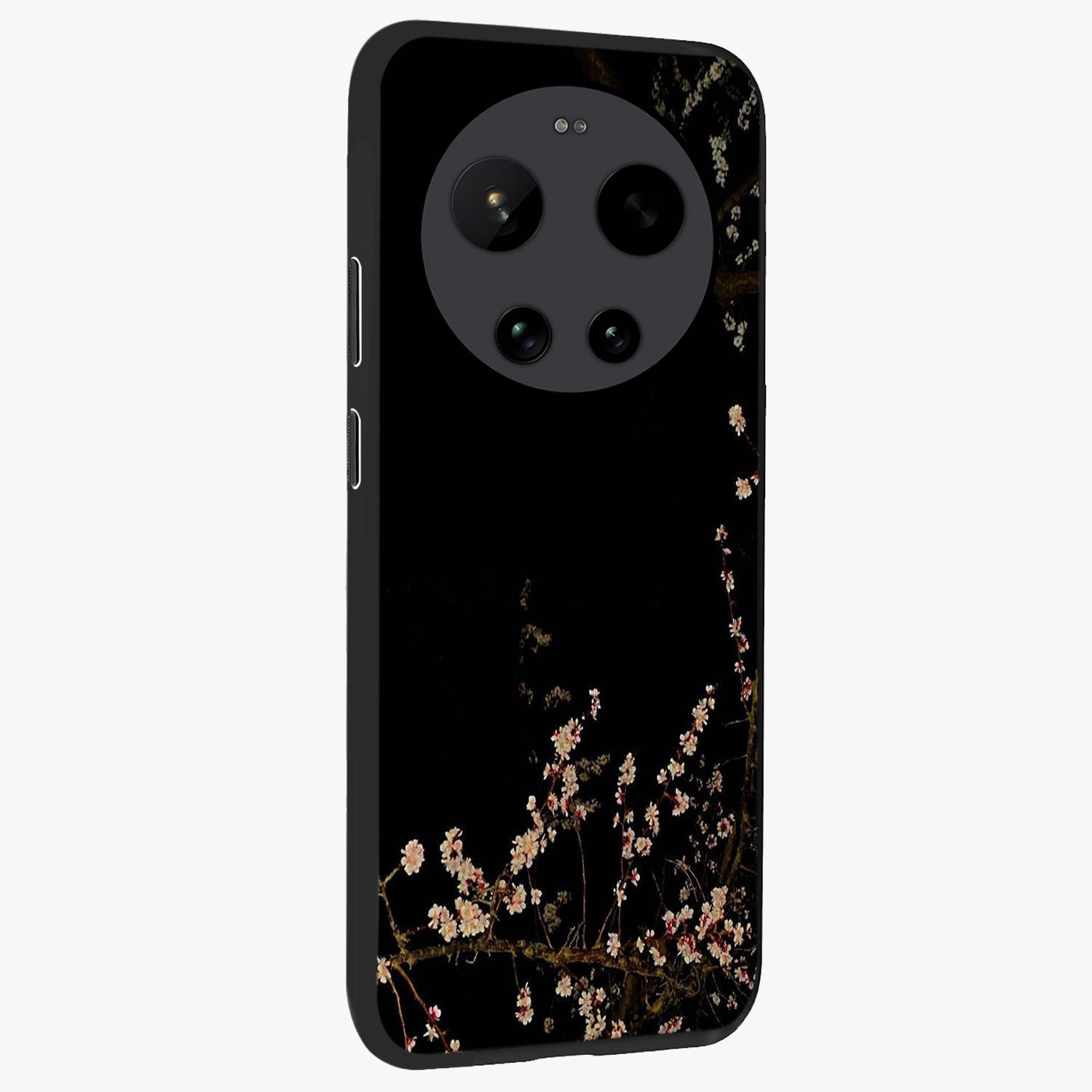 Petal Moon Light With Custom Name Glass Case upright view showcasing elegant floral moon artwork with personalized aesthetic.