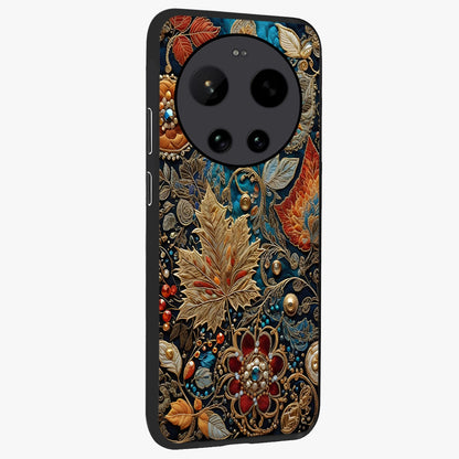 Royal Jewel Garden Glass Case upright view showcasing rich floral artwork with luxurious garden theme.