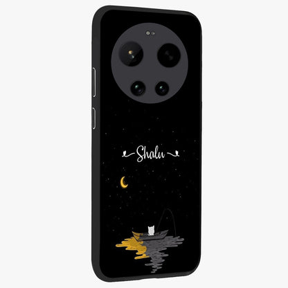 Silent Night Row Glass Case upright view showcasing tranquil night artwork with serene landscape theme.