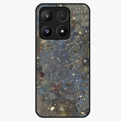 Aesthetic Astrolophia Glass Case showing flat back view with dreamy aesthetic design and glossy glass finish.