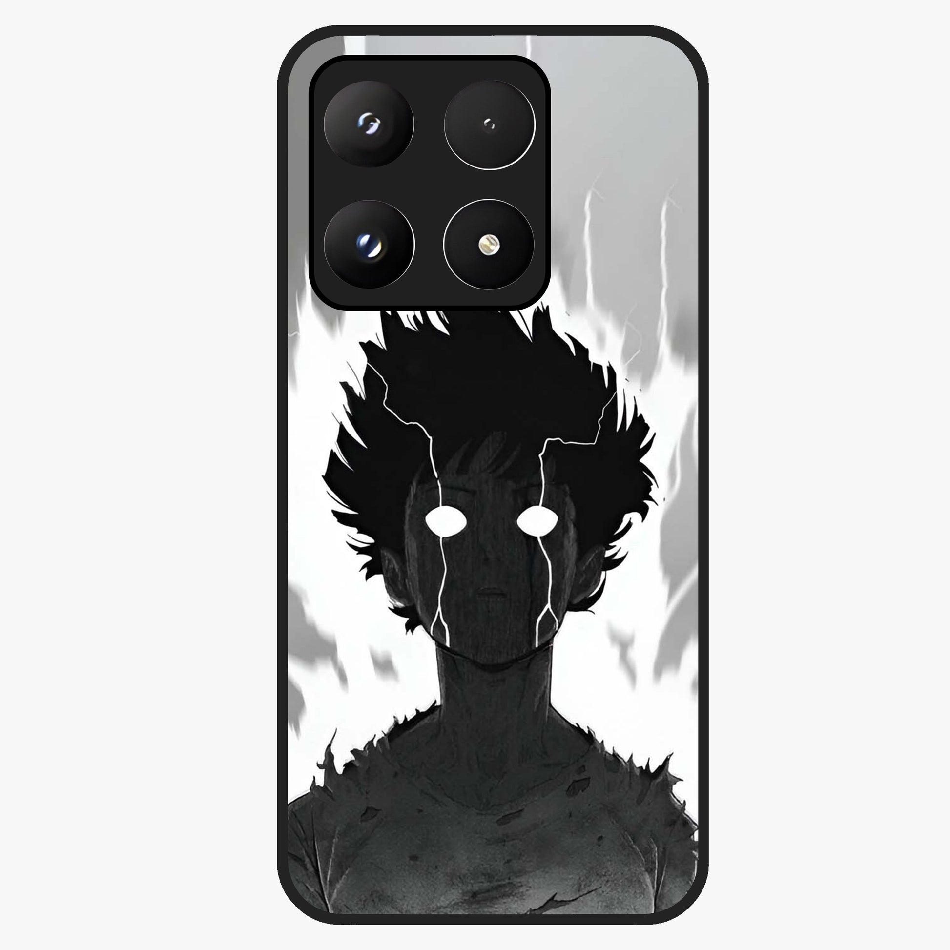 Awakened Inner Rage Glass Case showing flat back view with intense artistic artwork and glossy glass finish.