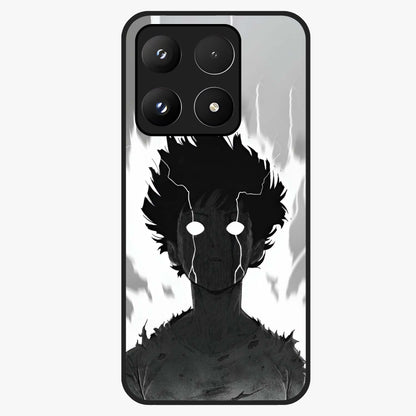 Awakened Inner Rage Glass Case showing flat back view with intense artistic artwork and glossy glass finish.