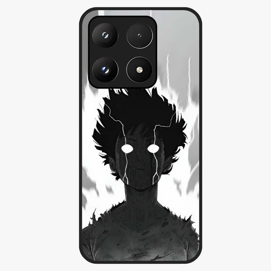 Awakened Inner Rage Glass Case showing flat back view with intense artistic artwork and glossy glass finish.