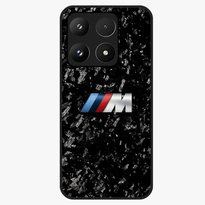 Carbon Speed Mark Glass Case showing flat back view with sporty carbon pattern artwork and glossy glass finish.