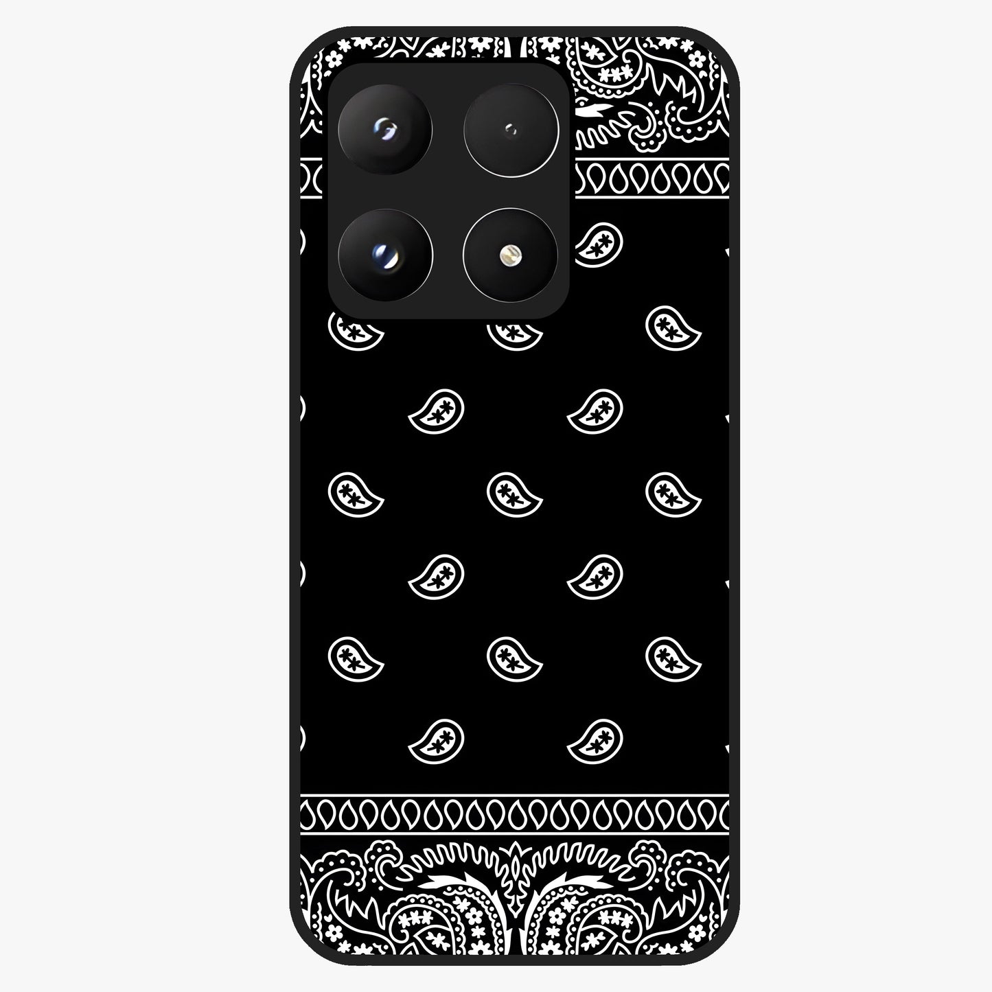 Retro Rebel Threads Glass Case showing flat back view with vintage street style artwork and glossy glass finish.