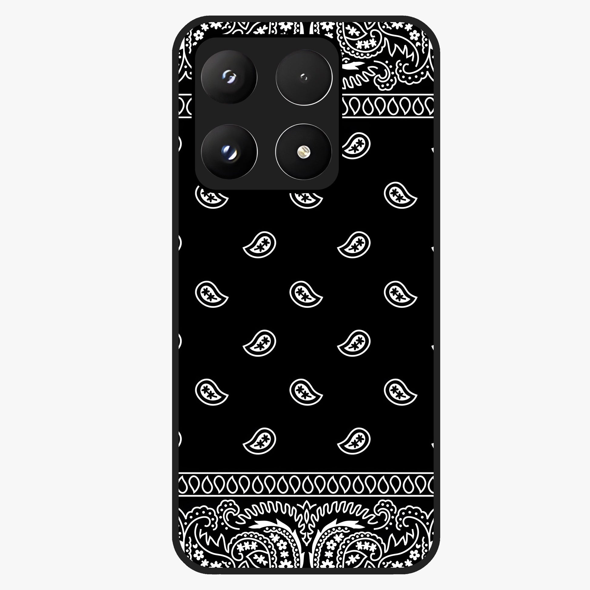 Retro Rebel Threads Glass Case showing flat back view with vintage street style artwork and glossy glass finish.