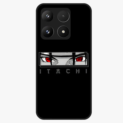 Scarlet Gaze Dominance Glass Case showing flat back view with striking red themed artwork and glossy glass finish.