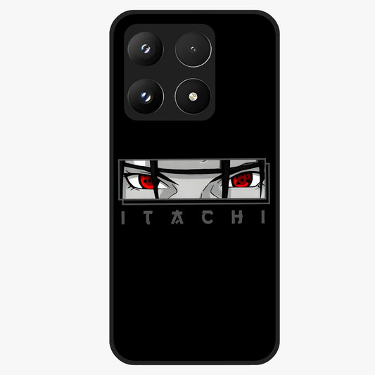 Scarlet Gaze Dominance Glass Case showing flat back view with striking red themed artwork and glossy glass finish.