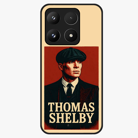 Vintage Mafia Authority Glass Case showing flat back view with bold vintage mafia inspired artwork and glossy glass finish.