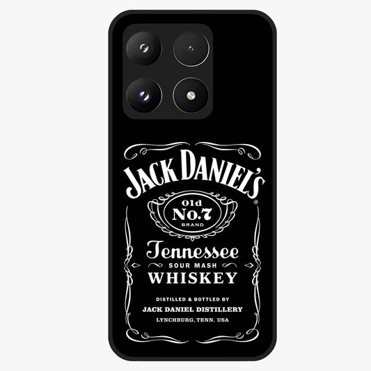 Vintage Whiskey Heritage Glass Case showing flat back view with classic whiskey inspired artwork and glossy glass finish.