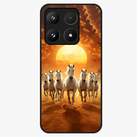 Wild Sunset Majesty Glass Case showing flat back view with majestic sunset landscape artwork and glossy glass finish.