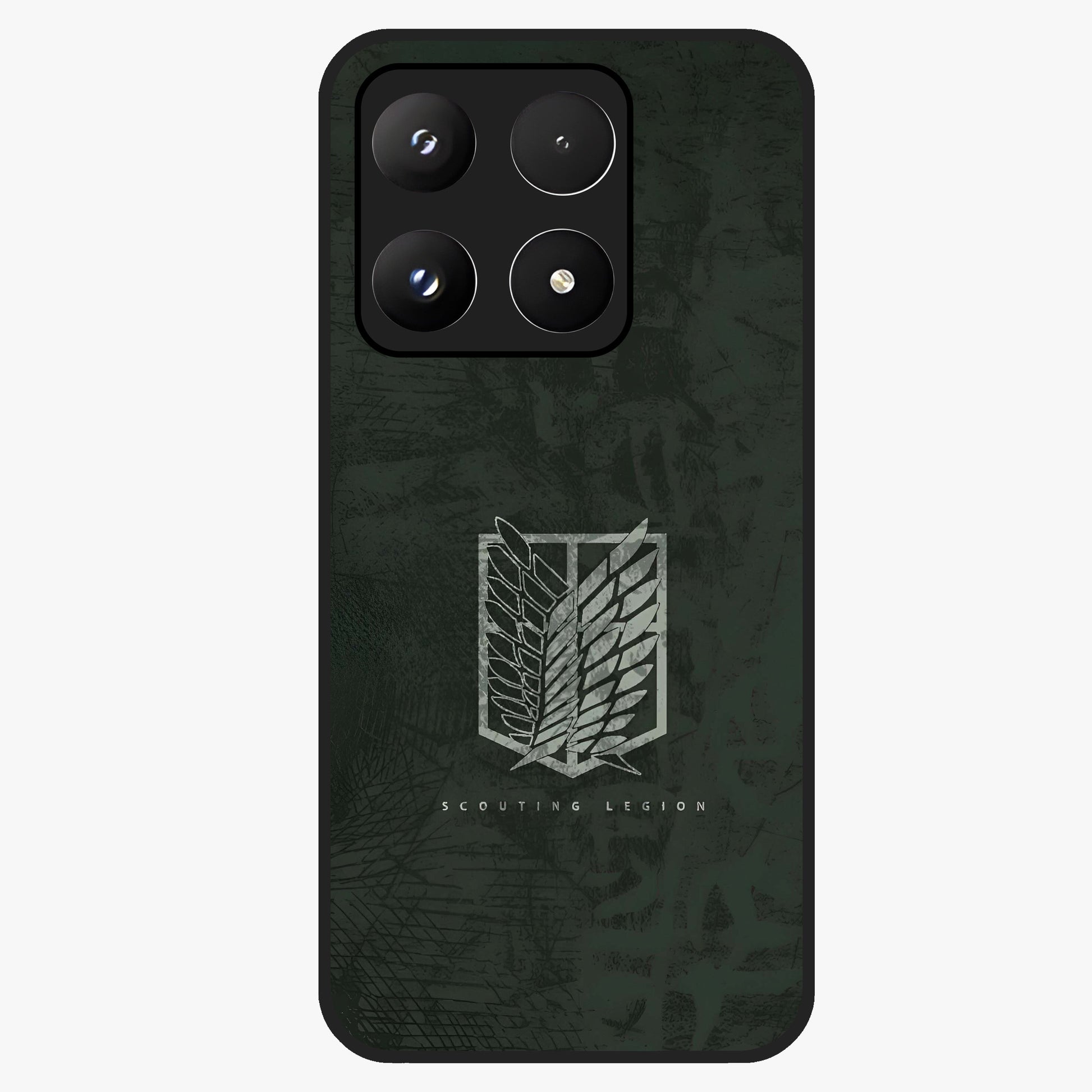 Wings Of Freedom Glass Case showing flat back view with symbolic wings artwork and glossy glass finish.