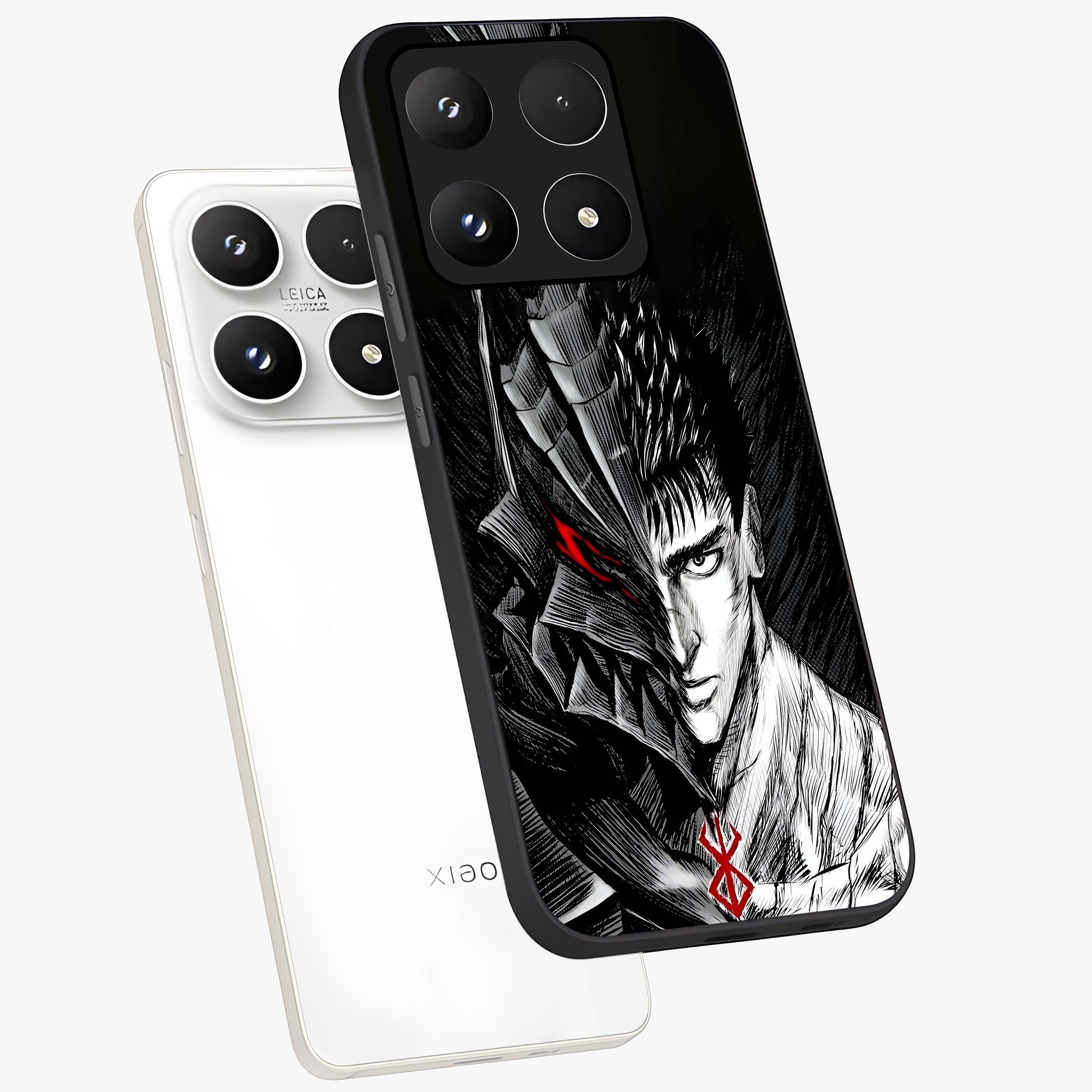 Berserker Blood Oath Glass Case displayed in angled mockup highlighting dark fantasy graphic design and powerful theme.