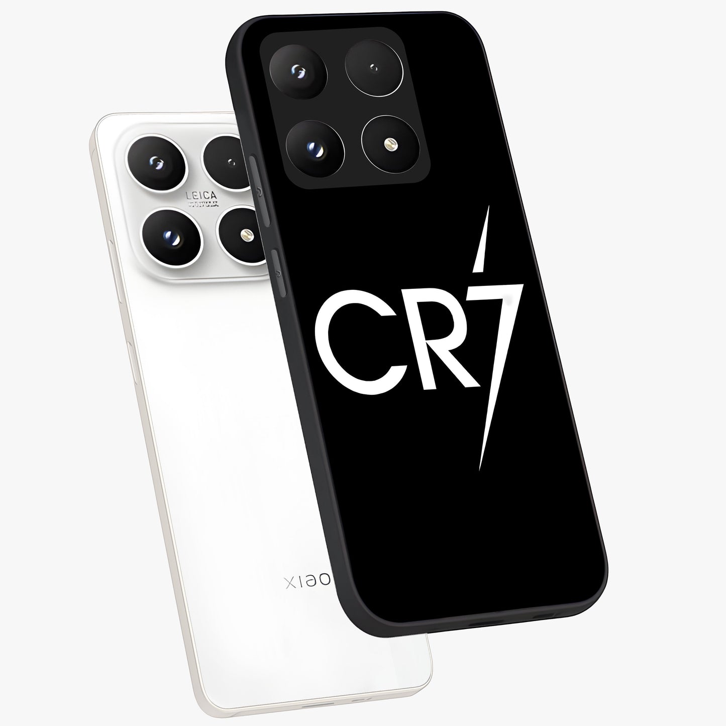 Cr7 Elite Strike Glass Case displayed in angled mockup highlighting powerful sports graphic with bold athletic theme.