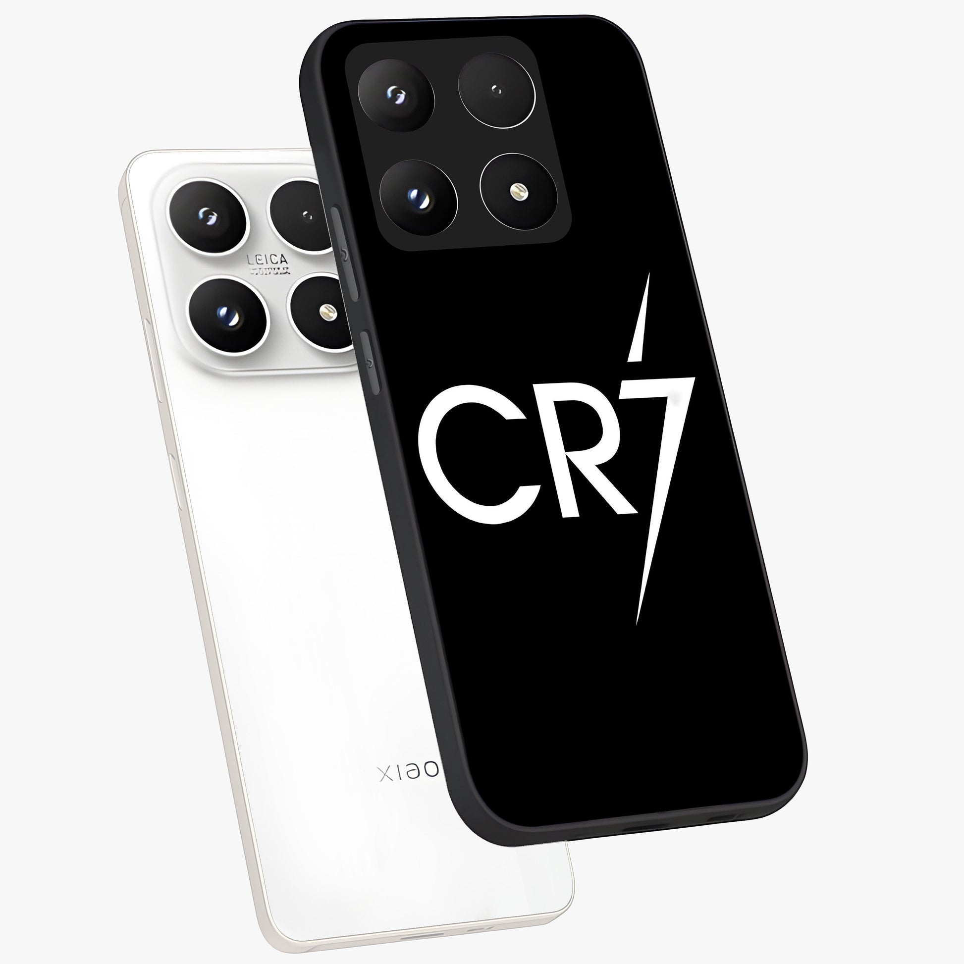 Cr7 Elite Strike Glass Case displayed in angled mockup highlighting powerful sports graphic with bold athletic theme.