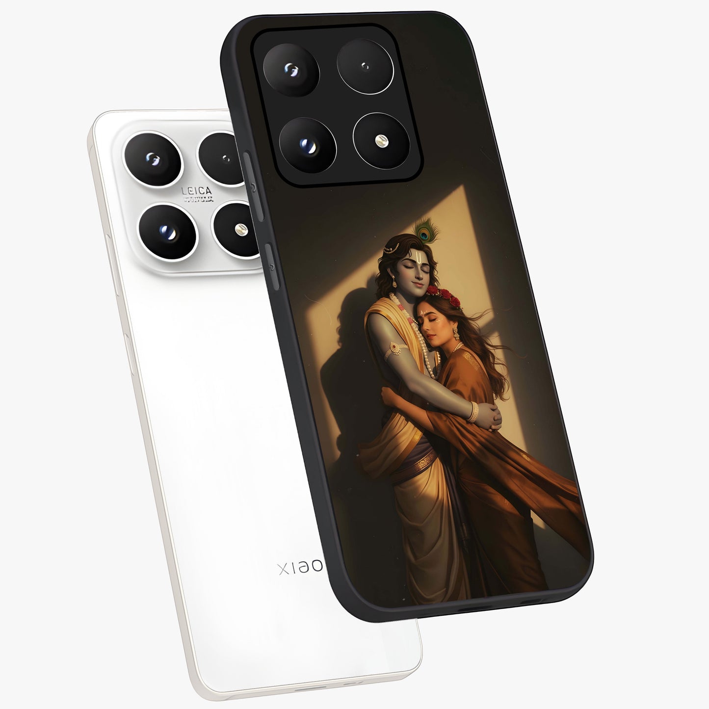 Divine Eternal Love Glass Case displayed in angled mockup highlighting elegant divine inspired design with peaceful aesthetic.