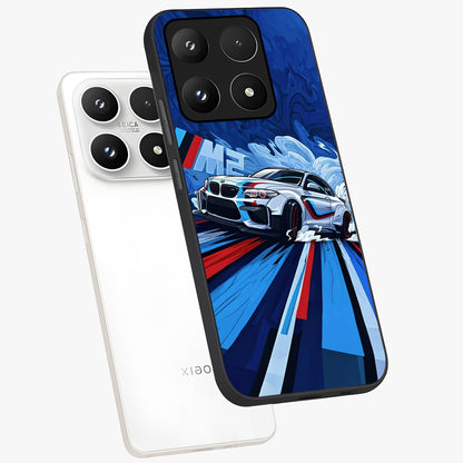 Drift Power Rush Glass Case displayed in angled mockup highlighting powerful drift car design with sporty aesthetic style.