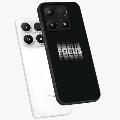 Focus Mode On Glass Case displayed in angled mockup highlighting clean minimal text artwork with modern aesthetic style.