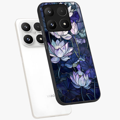 Gloss Petal Rush Glass Case displayed in angled mockup highlighting vibrant petal design with elegant floral aesthetic.