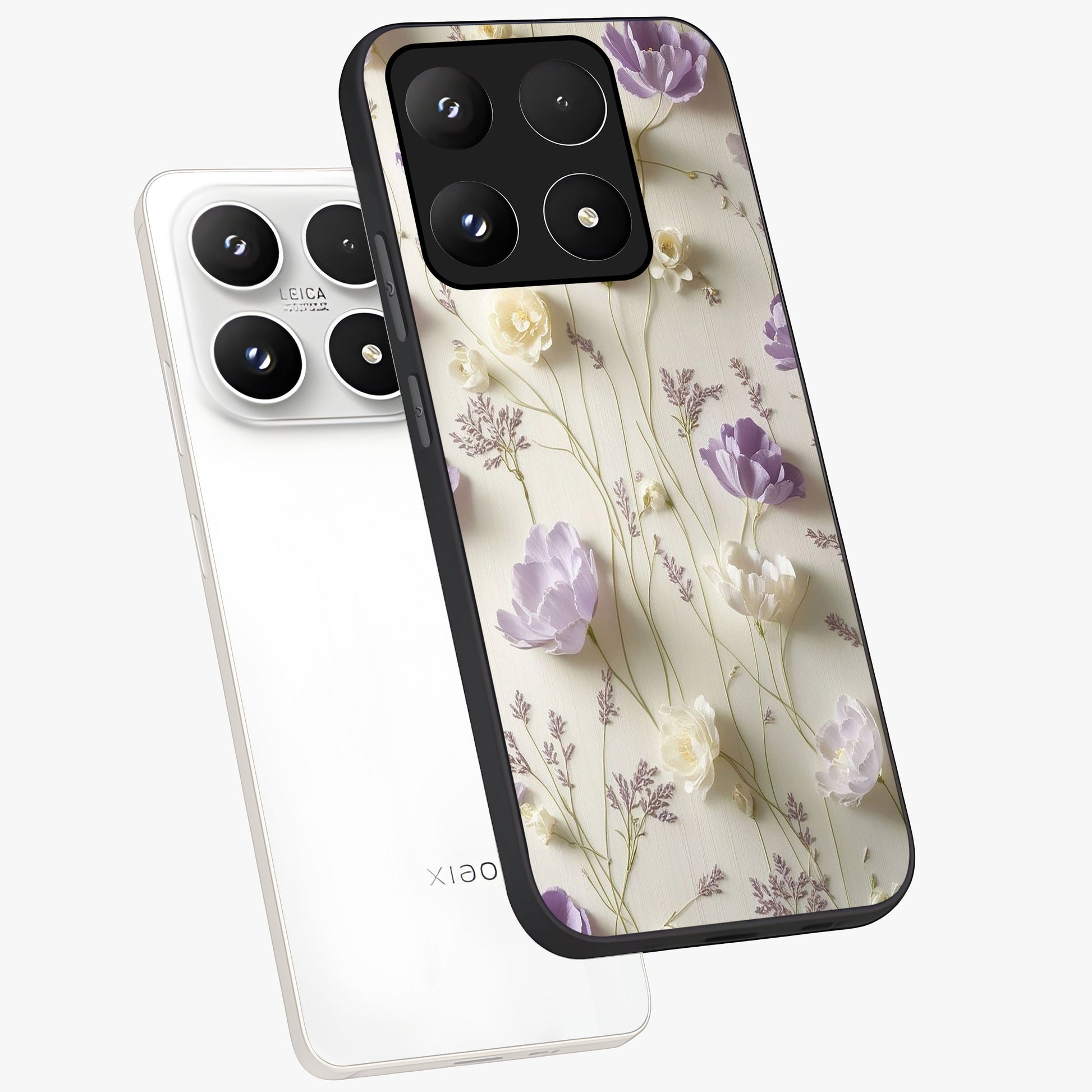 Lilac Breeze Harmony Glass Case displayed in angled mockup highlighting calm lilac breeze design with soothing aesthetic style.