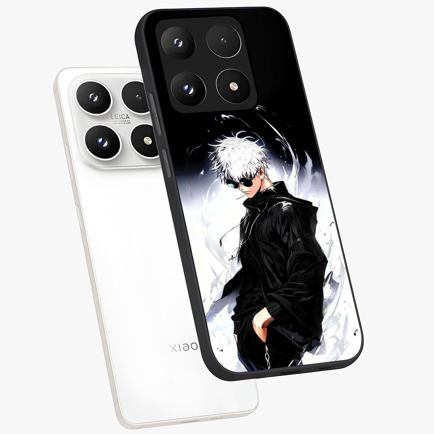 Limitless Shadow King Glass Case displayed in angled mockup highlighting dramatic dark hero design with intense aesthetic.