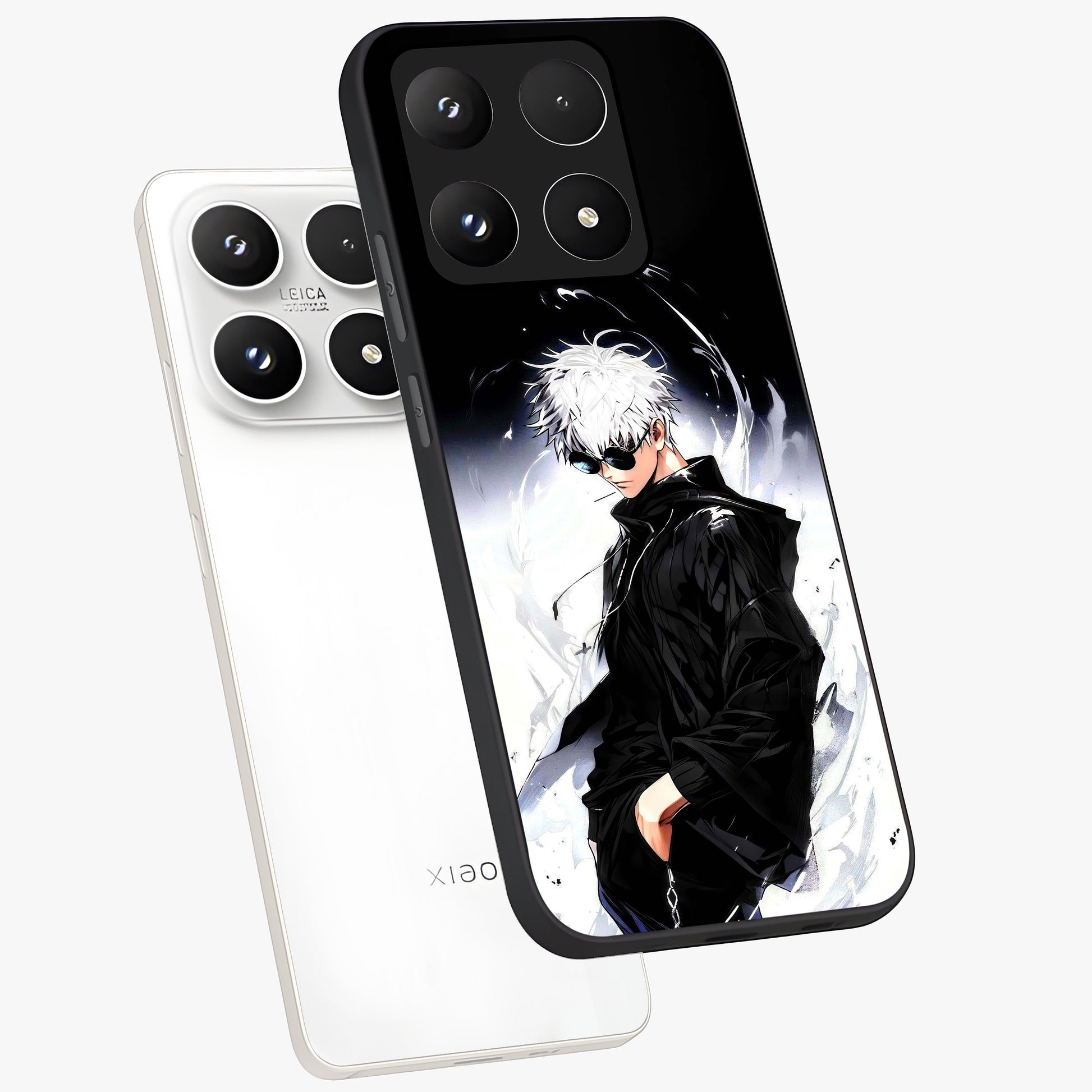 Limitless Shadow King Glass Case displayed in angled mockup highlighting dramatic dark hero design with intense aesthetic.