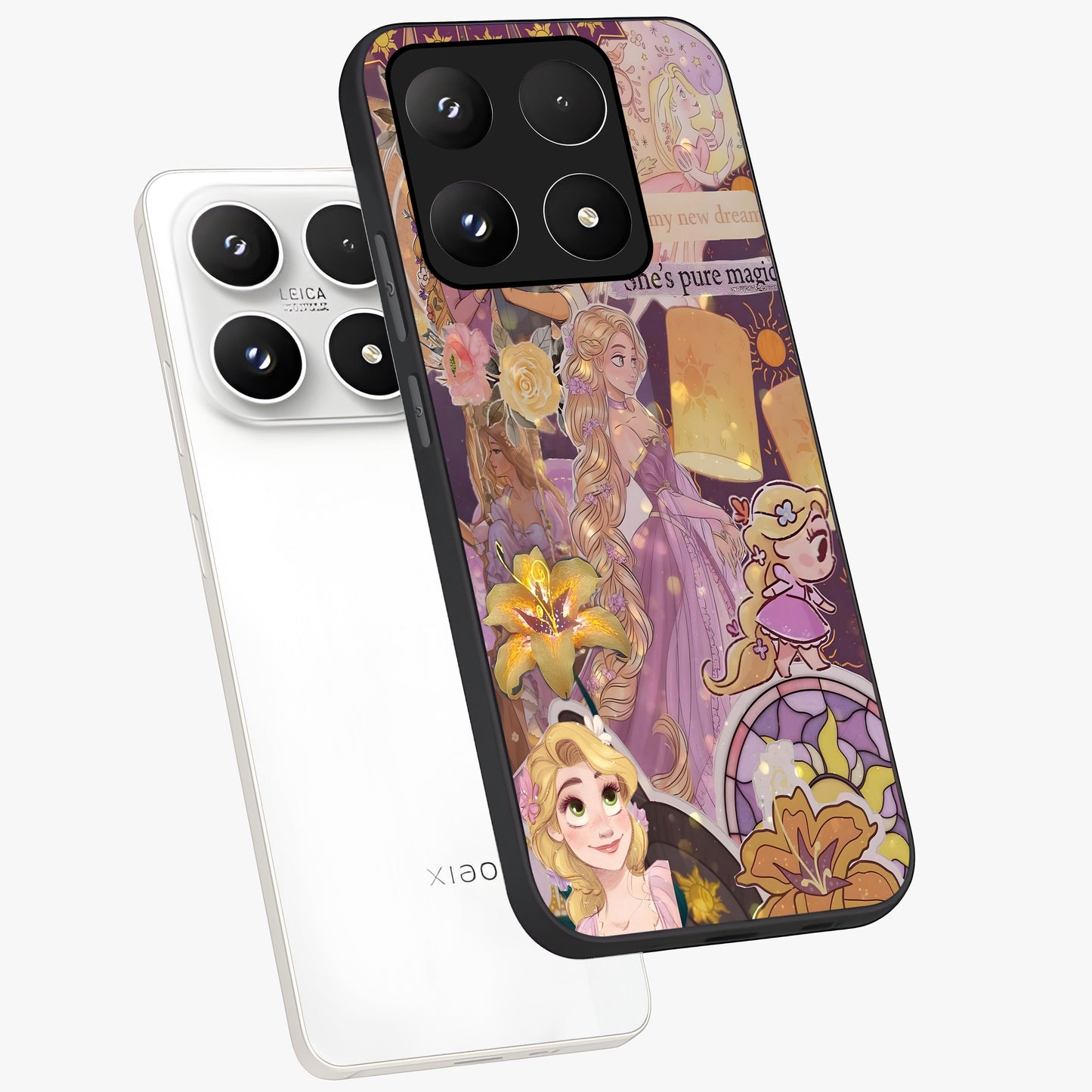 Magical Tangled Dream Glass Case displayed in angled mockup highlighting whimsical fantasy design with magical aesthetic.