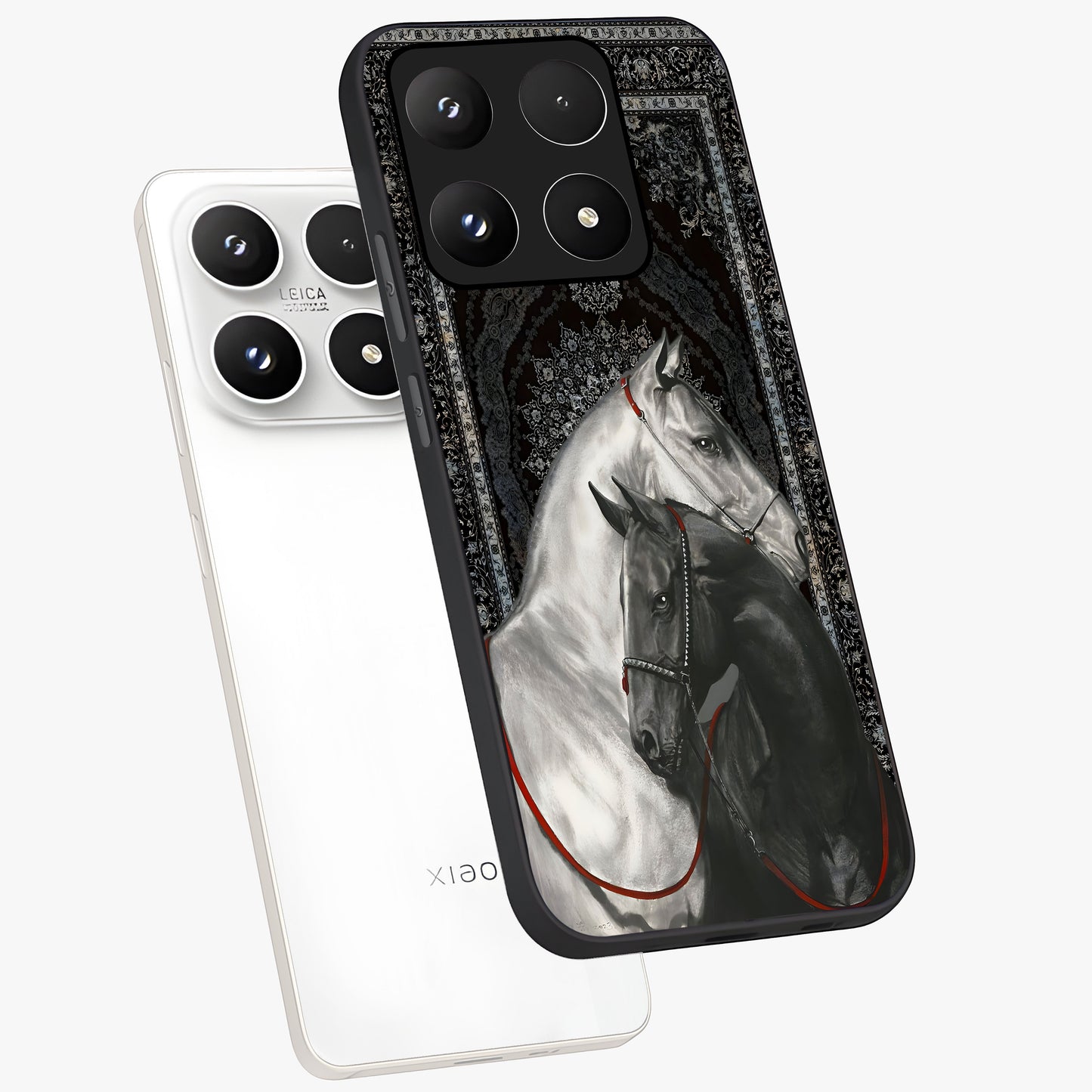 Majestic Ride Legacy Glass Case displayed in angled mockup highlighting sleek vehicle design with bold racing aesthetic.