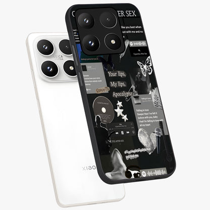Midnight Love Echo Glass Case displayed in angled mockup highlighting elegant love inspired design with deep aesthetic style.