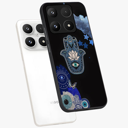 Mystic Hand Aura Glass Case displayed in angled mockup highlighting magical aura design with spiritual aesthetic style.