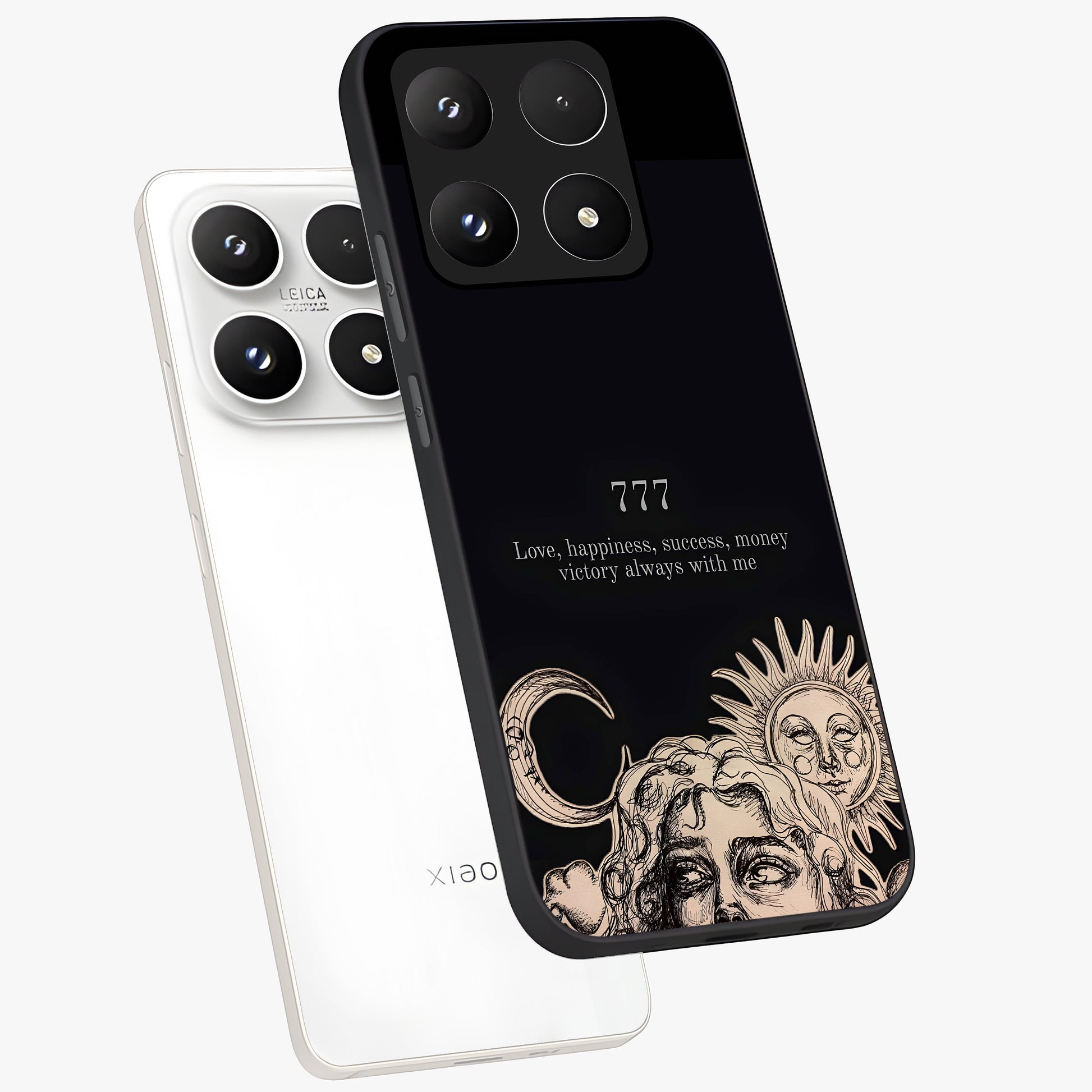 Mystic Victory Aura Glass Case displayed in angled mockup highlighting energetic aura design with bold mystical aesthetic.