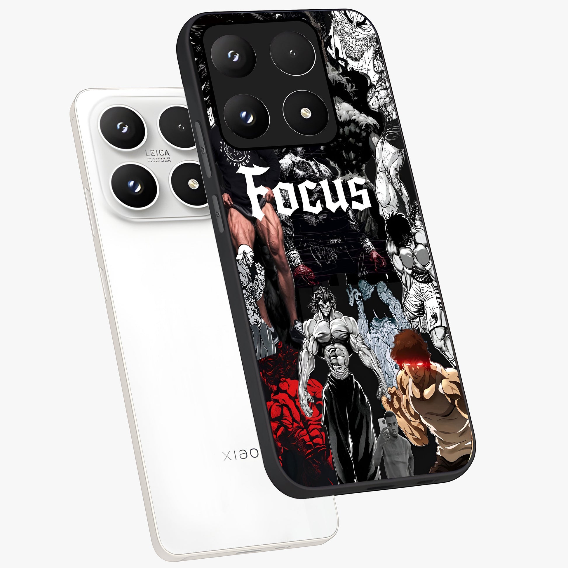 Relentless Power Focus Glass Case displayed in angled mockup highlighting bold statement design with modern aesthetic style.