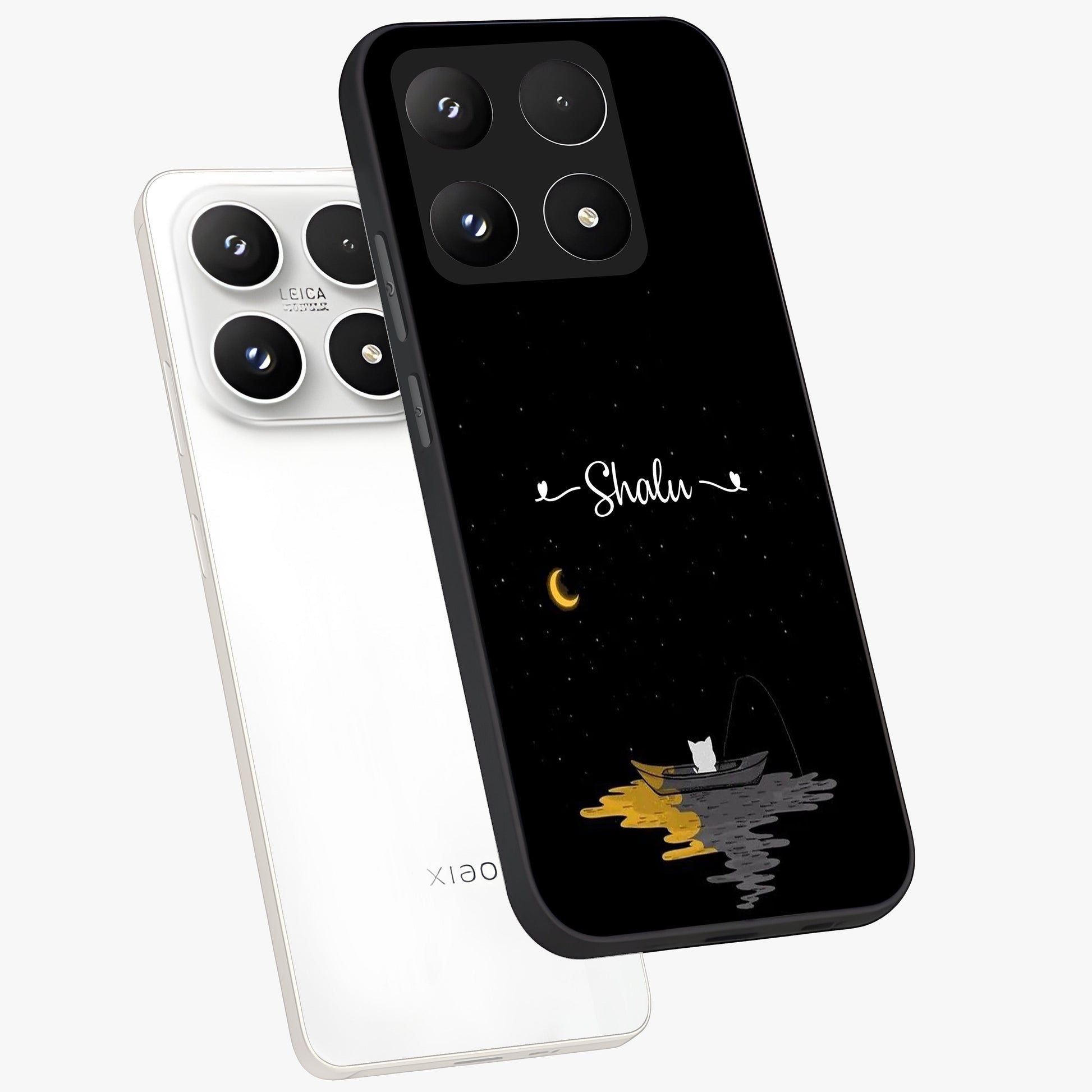 Silent Night Row Glass Case displayed in angled mockup highlighting peaceful evening design with dreamy night aesthetic.