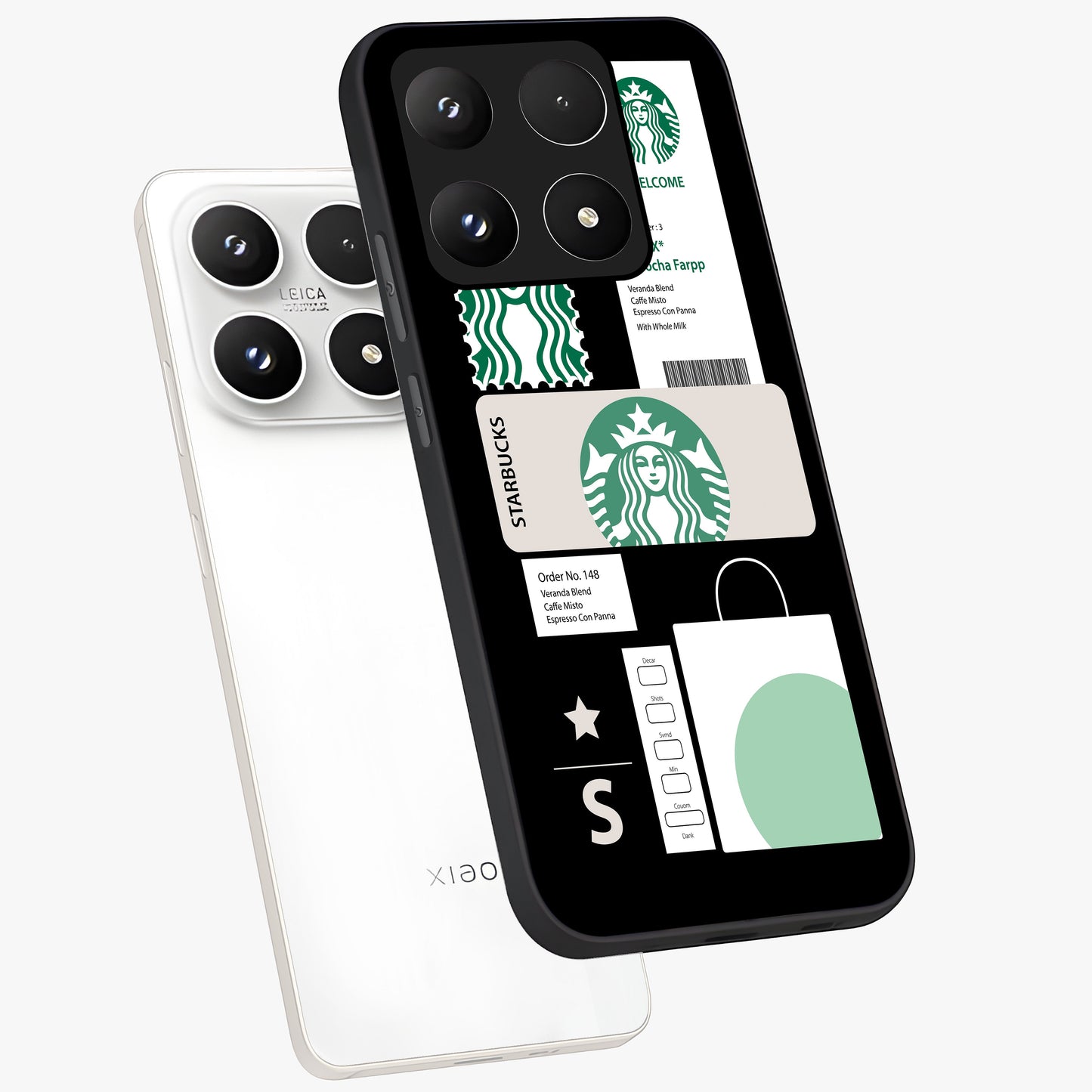 Starbucks Mocha Glass Case displayed in angled mockup highlighting stylish mocha themed design with cozy café aesthetic.