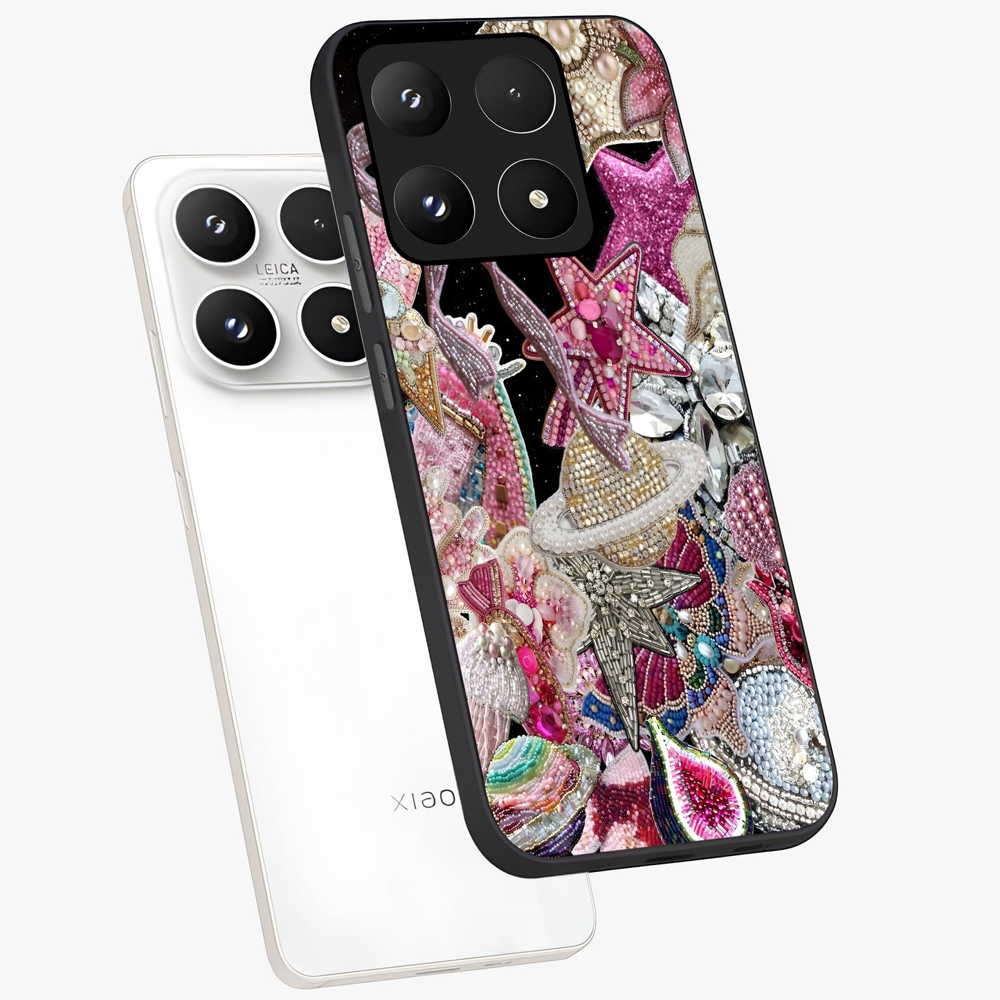 Starlit Jewel Dream Glass Case displayed in angled mockup highlighting glowing celestial jewel design with dreamy aesthetic.