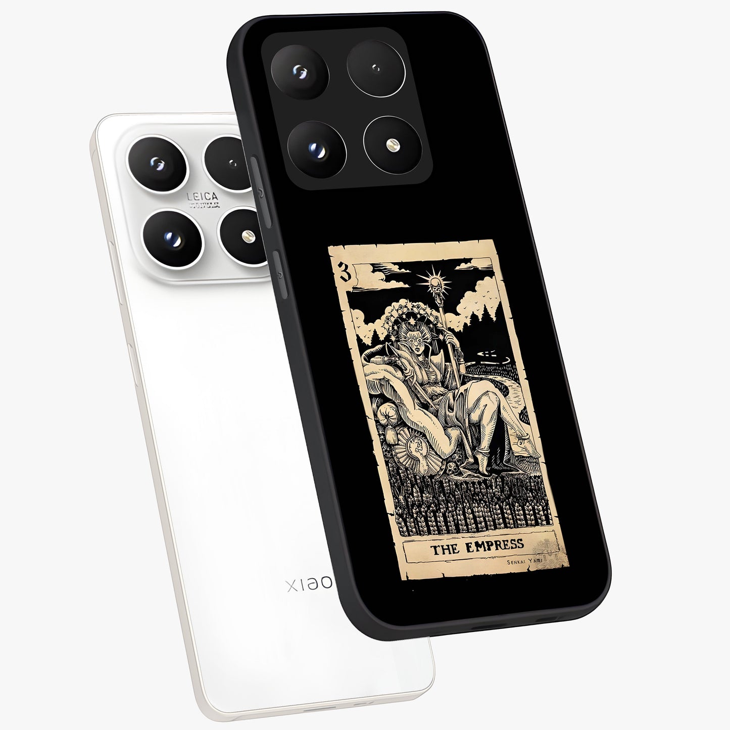The Empress Glass Case displayed in angled mockup highlighting elegant royal design with majestic aesthetic style.