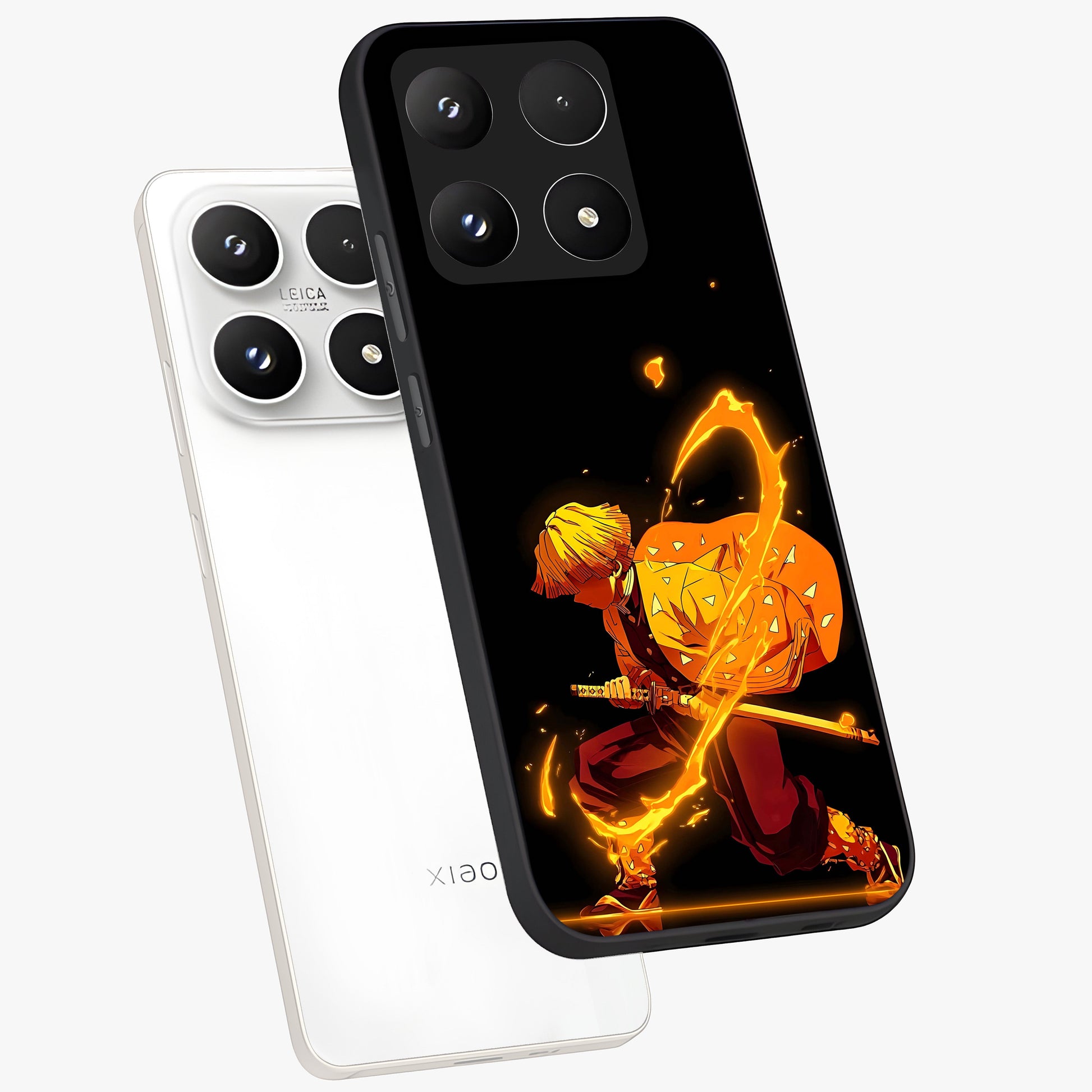 Thunder Flame Execution Glass Case displayed in angled mockup highlighting dramatic fire themed design with intense fantasy aesthetic.