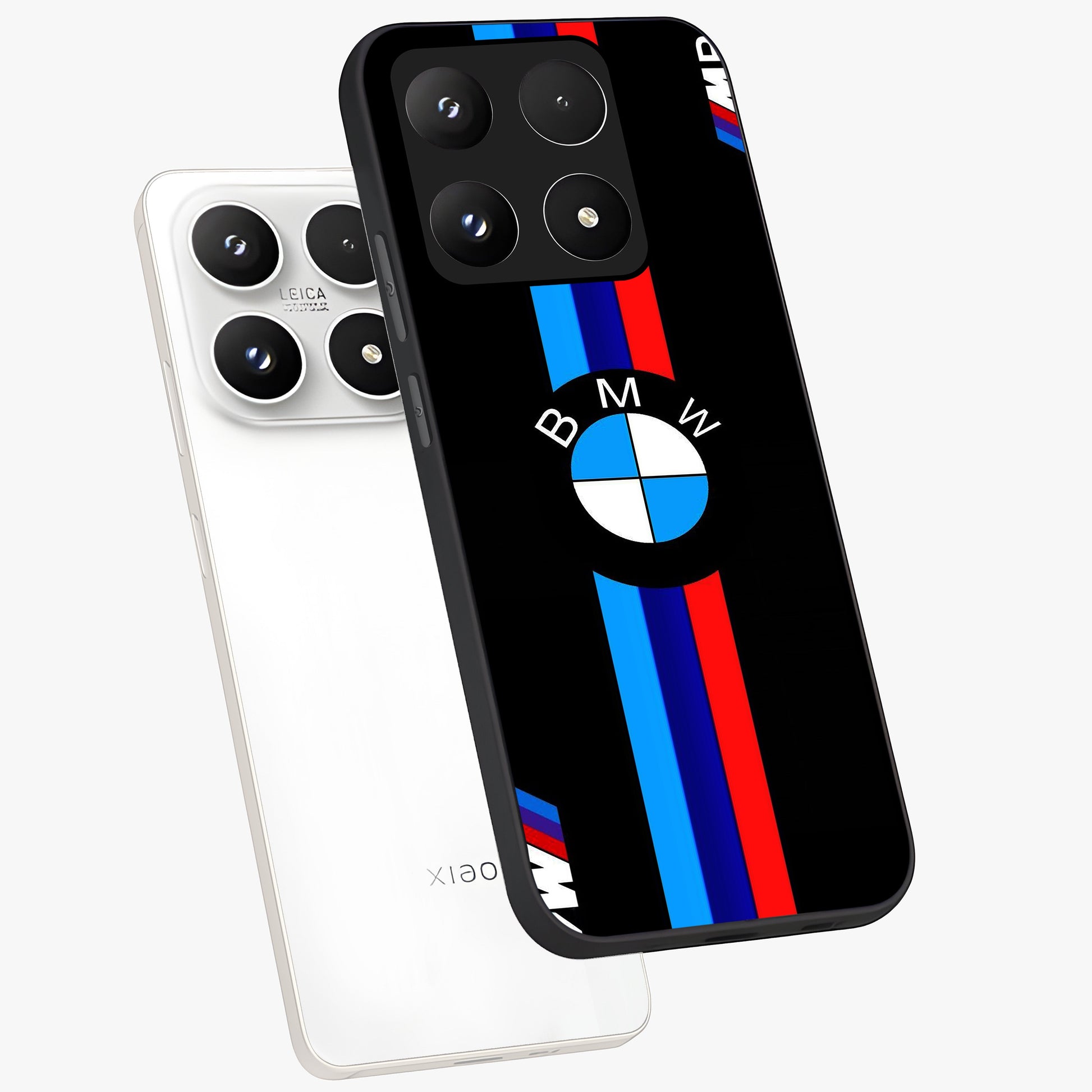 Turbo BMW Beast Glass Case displayed in angled mockup highlighting sleek racing car design with bold automotive aesthetic.