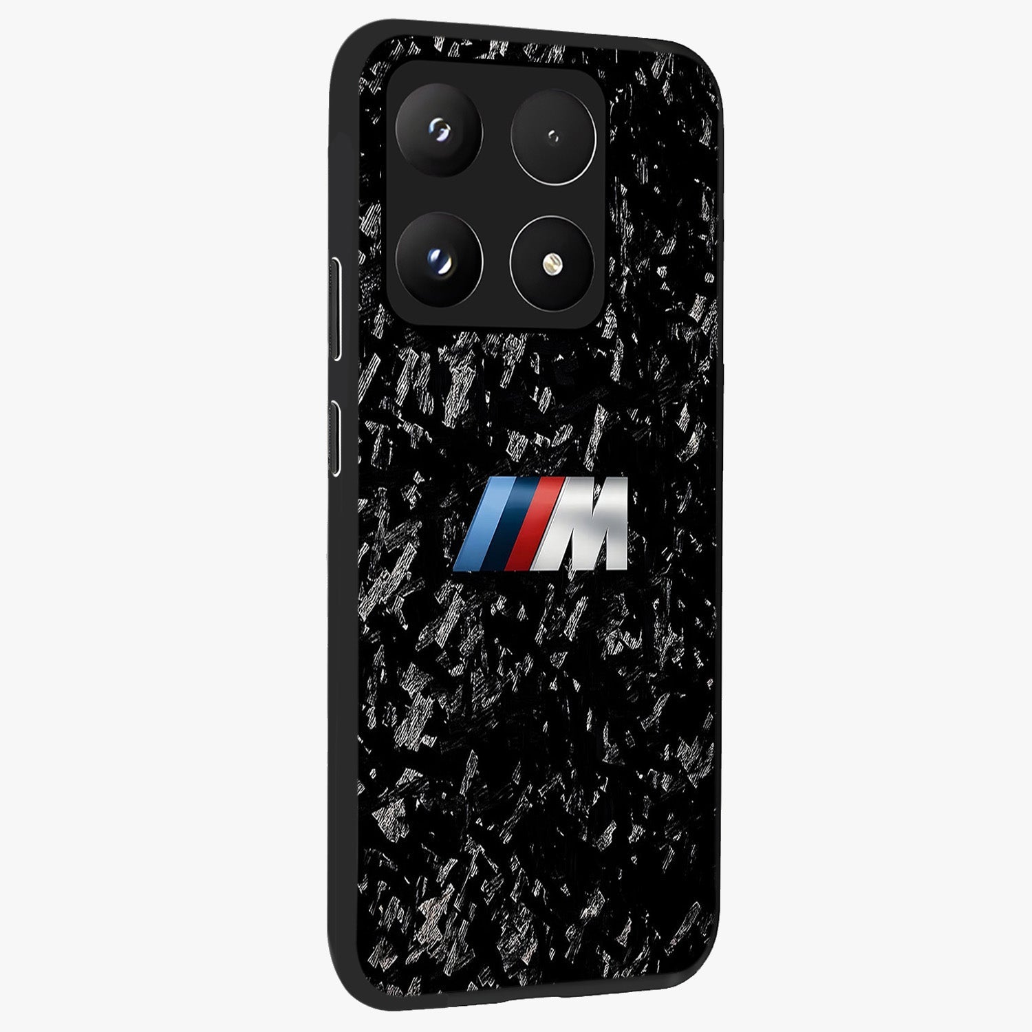Carbon Speed Mark Glass Case upright view showcasing modern carbon speed graphic with bold automotive theme.