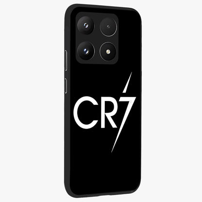 Cr7 Elite Strike Glass Case upright view showcasing energetic football inspired design with modern sports aesthetic.