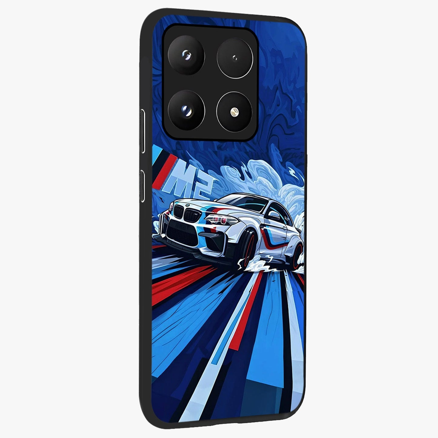 Drift Power Rush Glass Case upright view showcasing high speed racing artwork with bold automotive theme.