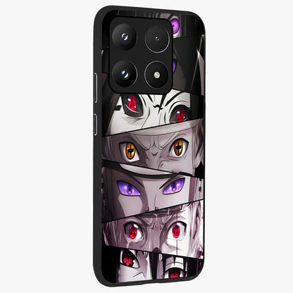 Eyes of Destiny Glass Case upright view showcasing symbolic eye artwork with dramatic artistic theme.