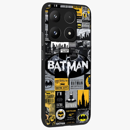 Knight Gotham Rise Glass Case upright view showcasing bold vigilante themed artwork with gothic city vibe.