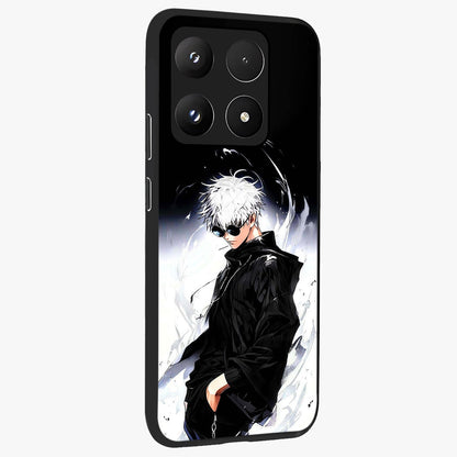 Limitless Shadow King Glass Case upright view showcasing bold shadow warrior artwork with epic fantasy theme.