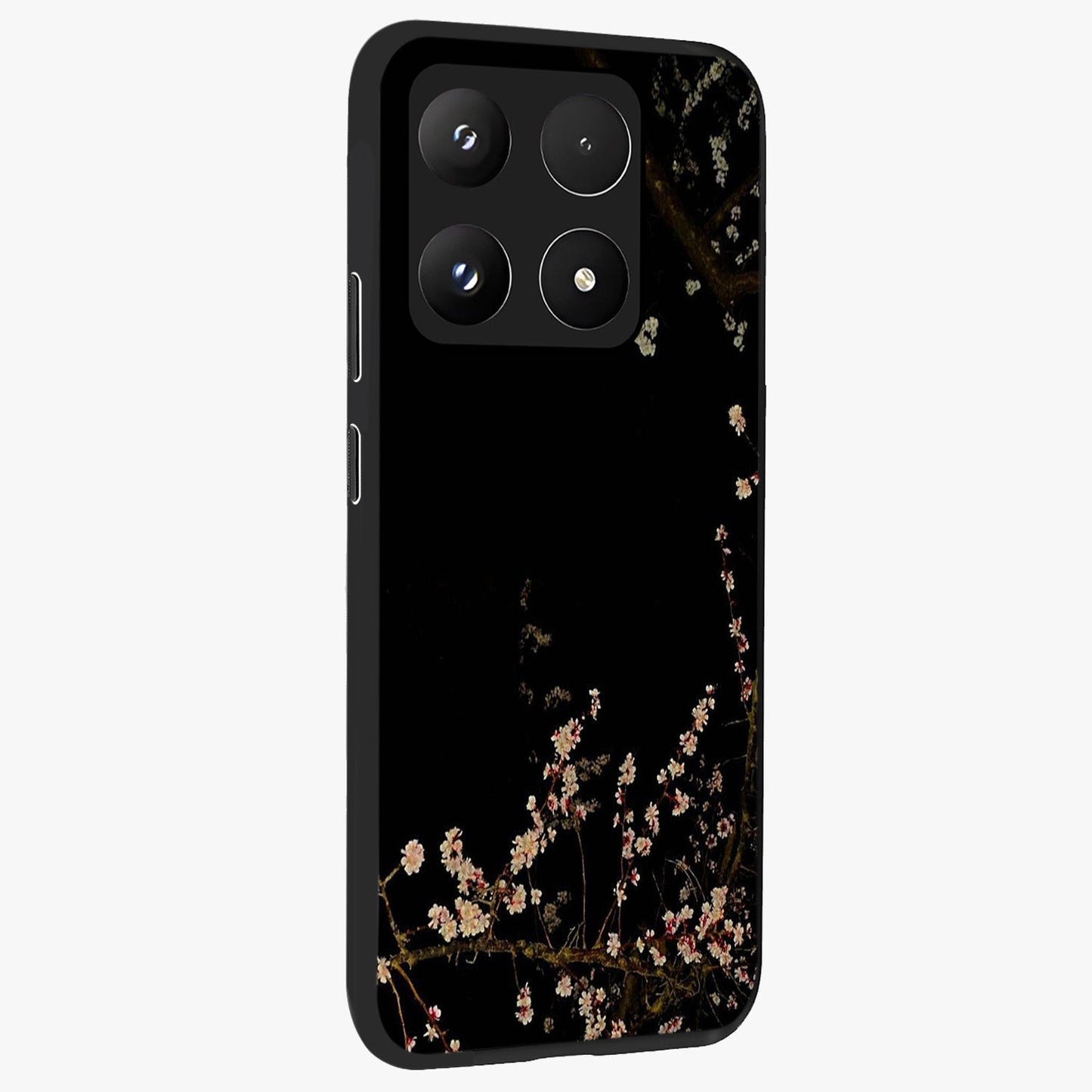 Petal Moon Light With Custom Name Glass Case upright view showcasing elegant floral moon artwork with personalized aesthetic.