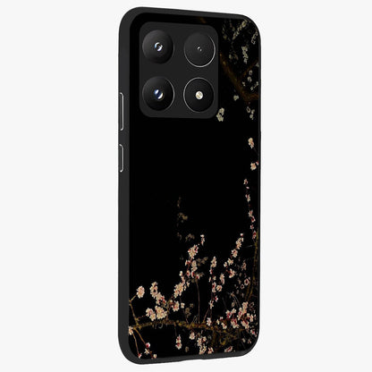 Petal Moon Light With Custom Name Glass Case upright view showcasing elegant floral moon artwork with personalized aesthetic.