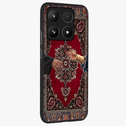 Royal Touch Reach Glass Case upright view showcasing stylish royal inspired artwork with graceful theme.