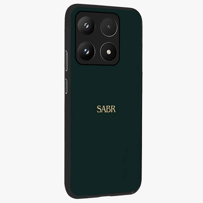 Sabr Minimal Patience Glass Case upright view showcasing calm minimalist artwork with motivational patience theme.