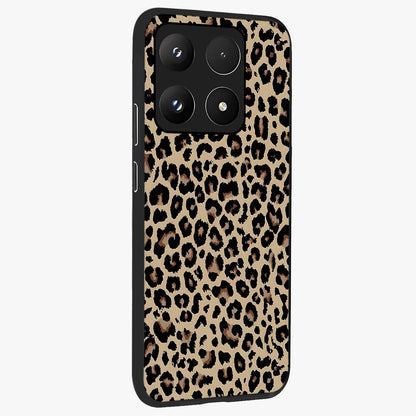 Savage Chic Pattern Glass Case upright view showcasing trendy decorative artwork with edgy fashion theme.