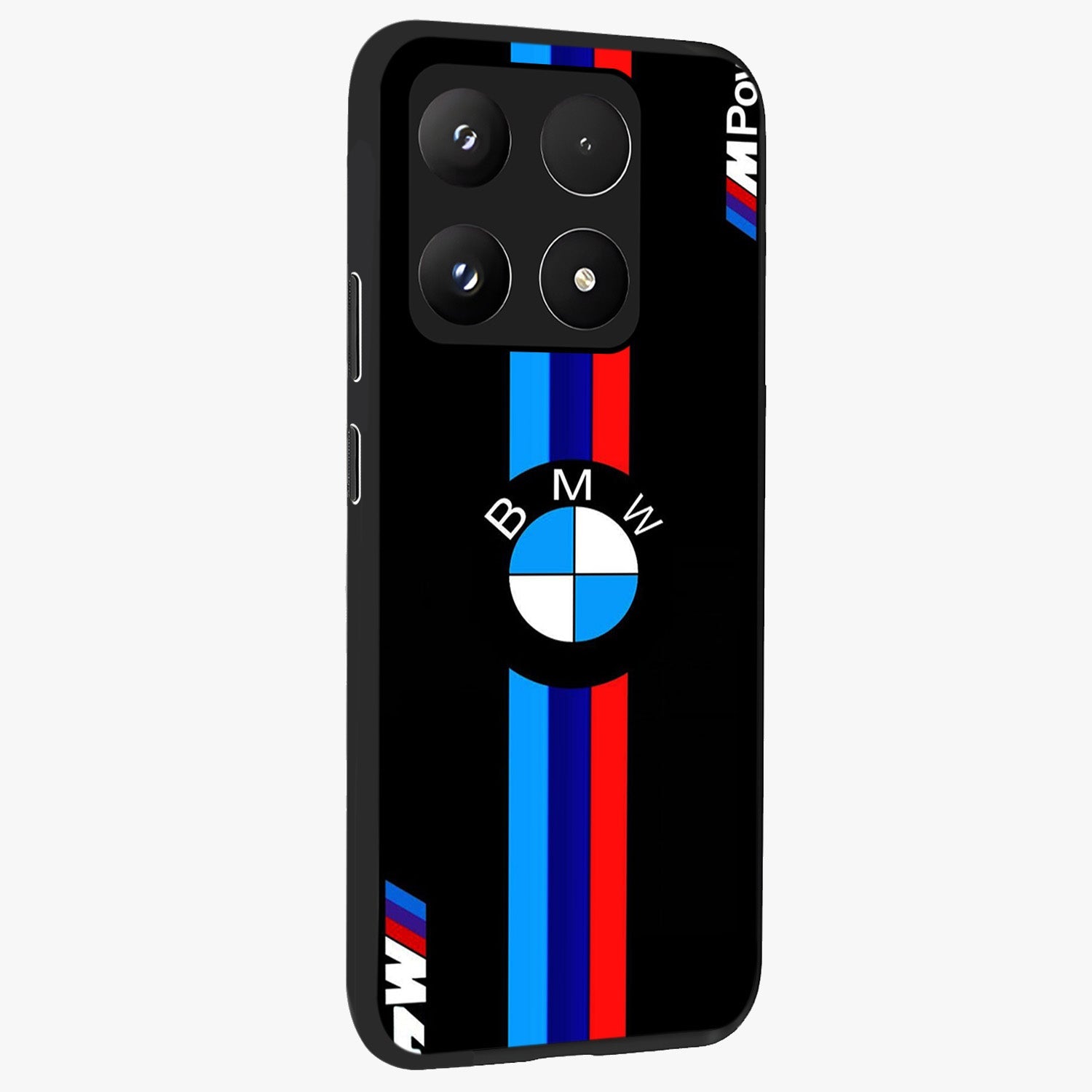 Turbo BMW Beast Glass Case upright view showcasing powerful car artwork with modern motorsport theme.